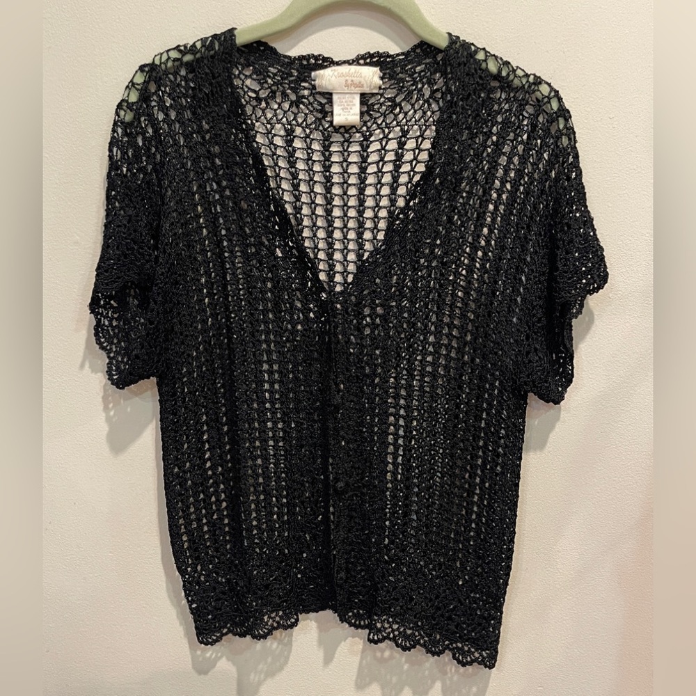VTG Krashetta Sheer Crochet Cardi Sweater